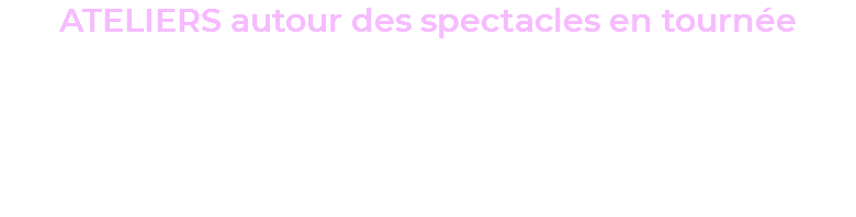 ATELIERS autour des spectacles en tournée The life of Nelson Mandela, Frankenstein, Rosa Parks, King Arthur, Shakespeare's World, Dr.Jekyll & Mr.Hyde 3 formules proposées avec un intervenant : une demi-journée, une journée ou deux jours pour des groupes de 25 élèves. 